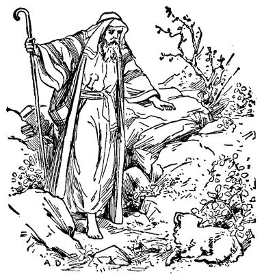 Moses became a shepherd in the wilderness of Midian